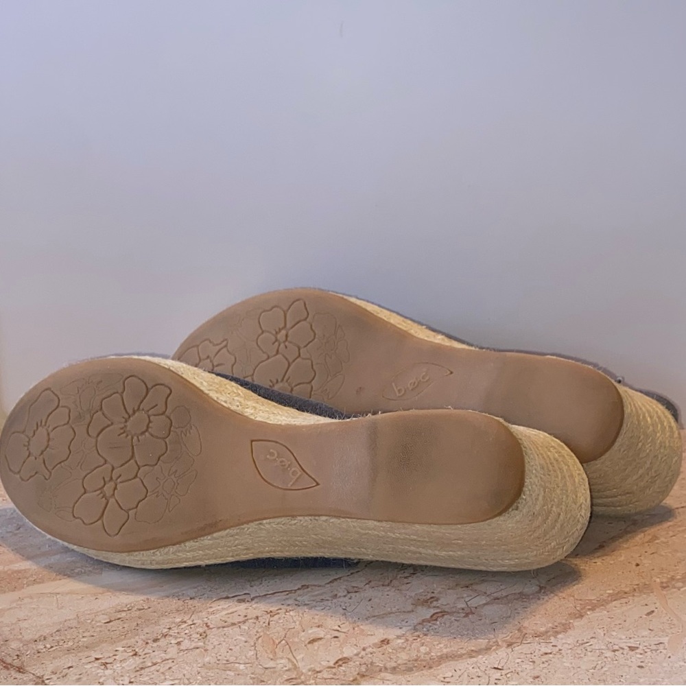 b.o.c. By Born Denim Wedge Espadrilles Sandals - Picture 9 of 14